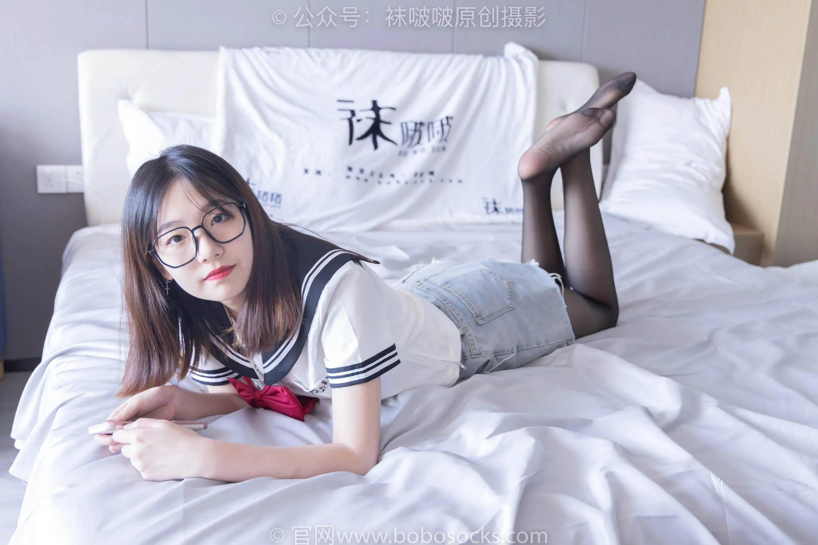 [BoBoSocks袜啵啵]NO.215 小甜豆-三双帆布鞋板鞋、厚白丝、黑丝[23] [54P]插图3